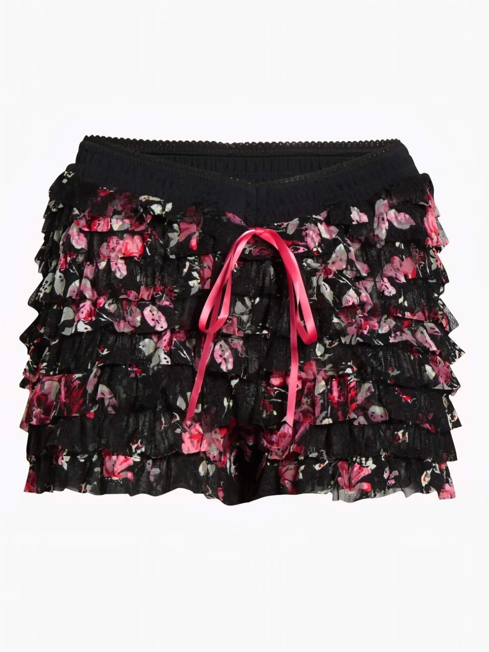 NWT Intimately Free People Feeling For Lace Floral Ruffle Mini Shorts XS Boudoir